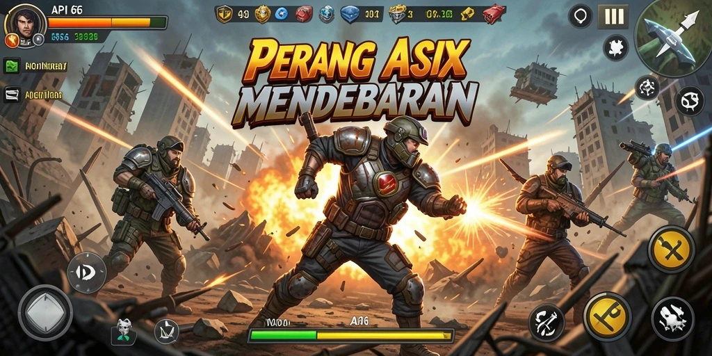 Tangkapan layar gameplay API66 menunjukkan aksi pertempuran yang mendebarkan.