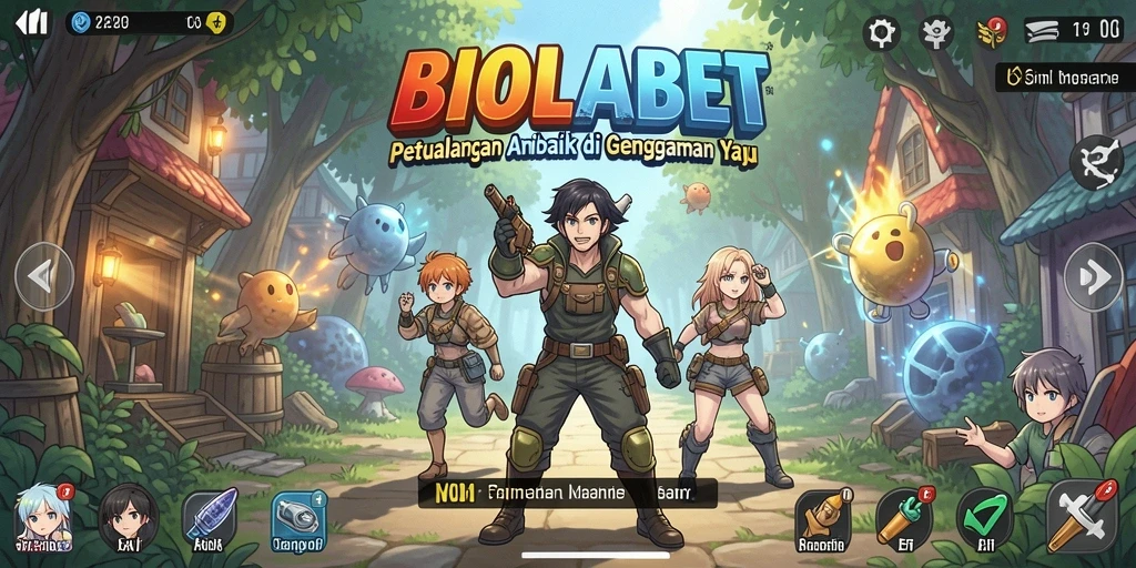 Tampilan gameplay seru dalam dunia anime BIOLABET.