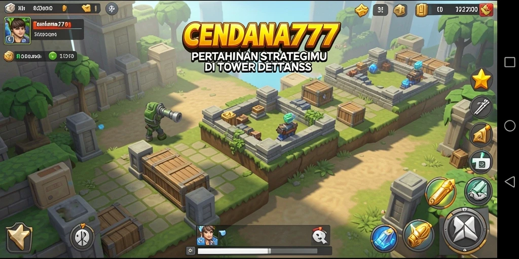 Tampilan gameplay menarik dari CENDANA777 di Tower Defense.