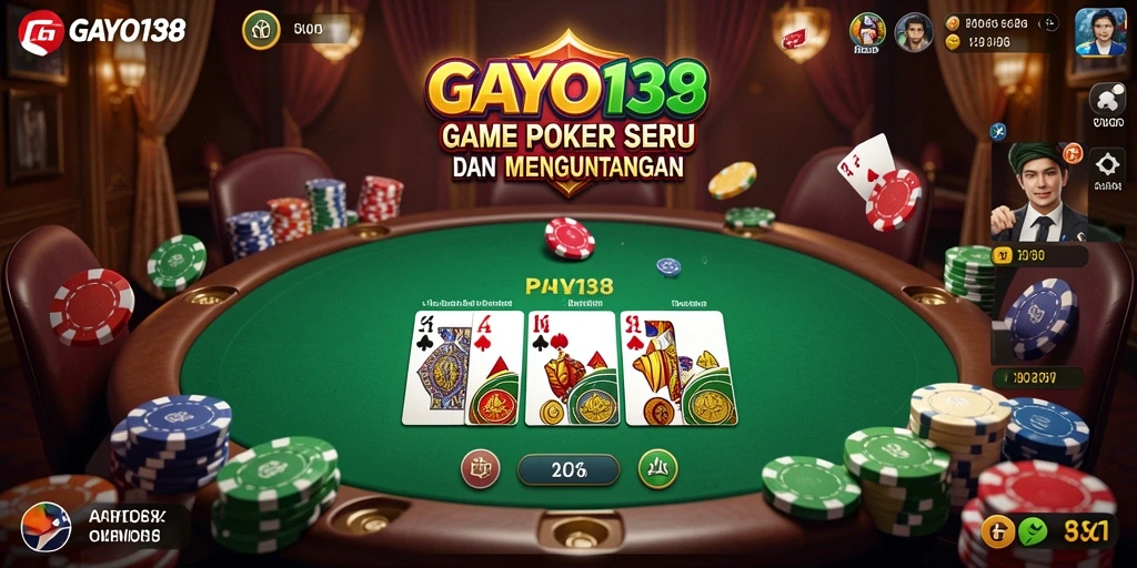 GAYO138 menampilkan gameplay poker yang seru dan interaktif.