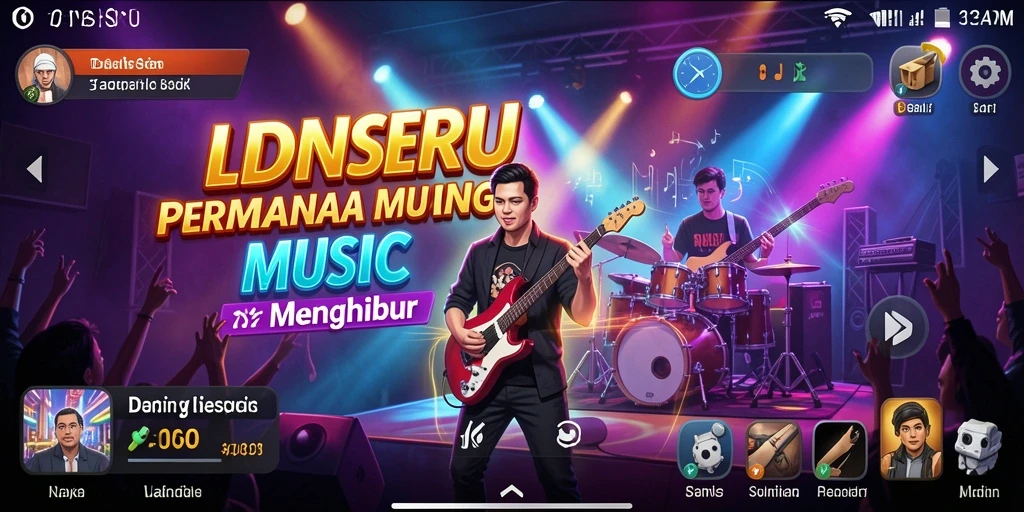 Tampilan gameplay yang seru saat bermain musik di IDNSERU.