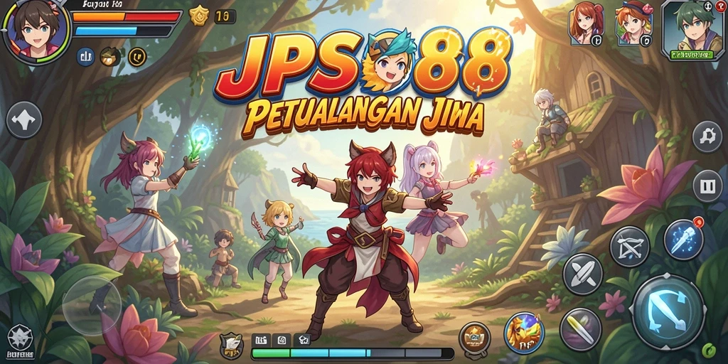 Screenshot JPS888 menampilkan aksi seru karakter anime dalam pertarungan.