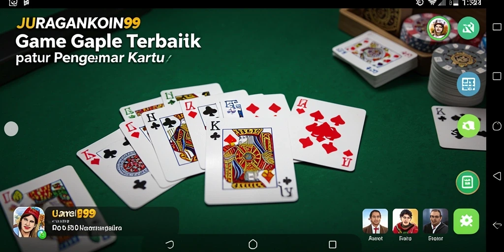 Tampilan gameplay seru JURAGANKOIN99 saat bermain Gaple.