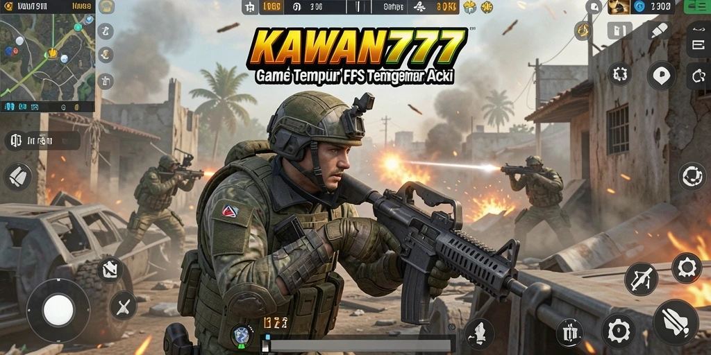 Screenshot gameplay KAWAN777 yang menunjukkan aksi pertempuran yang mendebarkan.