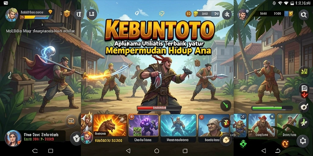 Tampilan aplikasi KEBUNTOTO dengan fitur utilitas yang lengkap.