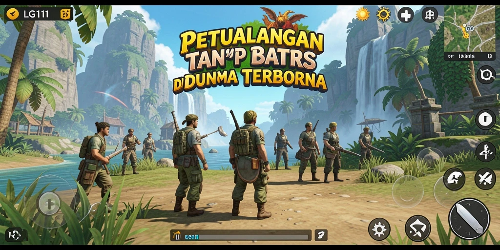 Screenshot gameplay LG111 menampilkan dunia terbuka yang luas dan menakjubkan.