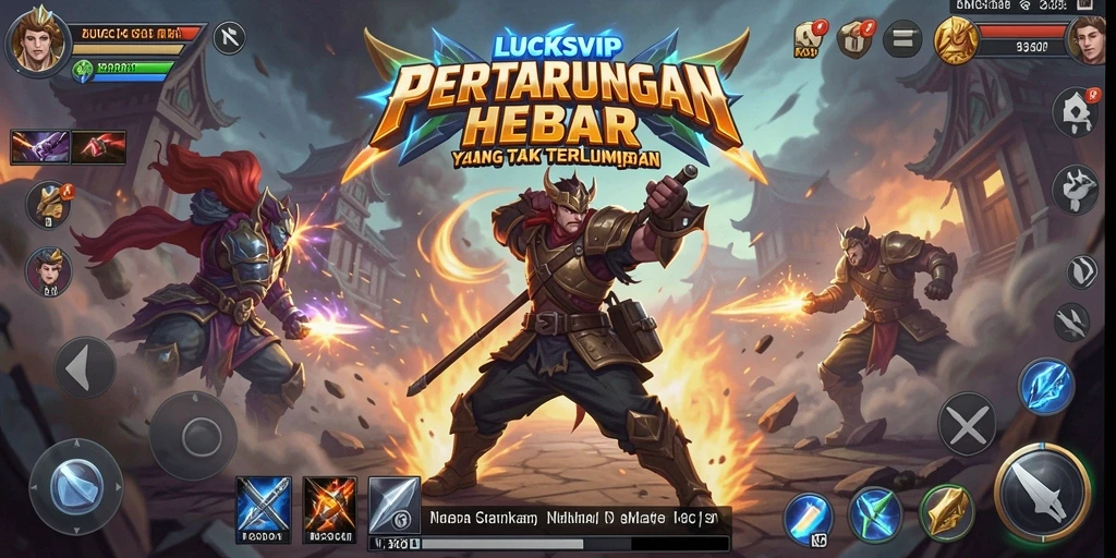 Tampilan gameplay seru dengan pertarungan mendebarkan di LUCKSVIP.