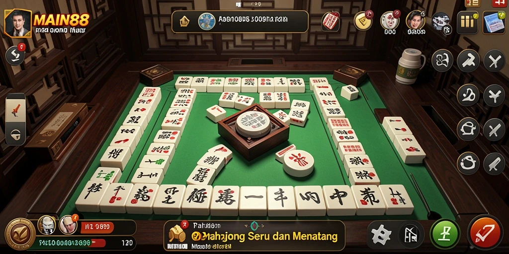 Tampilan gameplay seru dari MAIN88 dengan berbagai ubin Mahjong.