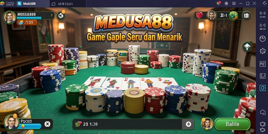 Gameplay menarik MEDUSA88 dalam permainan Gaple.