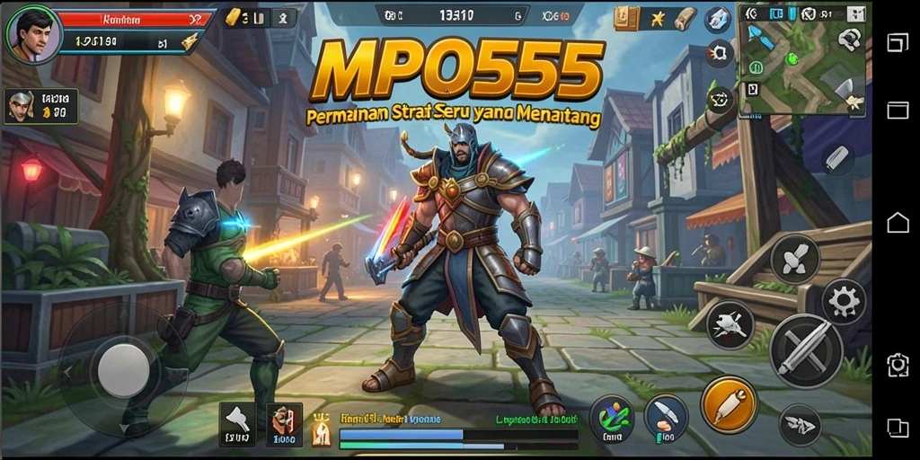 Tampilan gameplay MPO555 yang menampilkan pertempuran strategi yang intens.