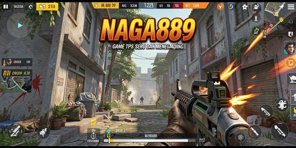 Tampilan gameplay NAGA889 dengan aksi pertempuran yang intens.