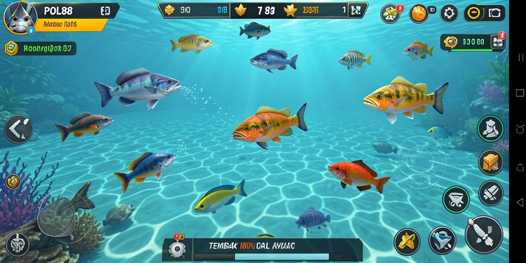 Gameplay Tembak Ikan yang seru dan menantang.