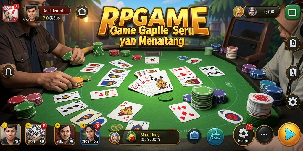 Screenshot RPGAME menampilkan gameplay Gaple yang seru dan interaktif.