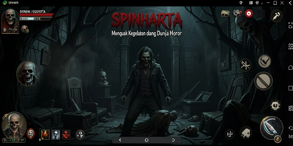 Gameplay SPINHARTA yang menakutkan dan penuh ketegangan.