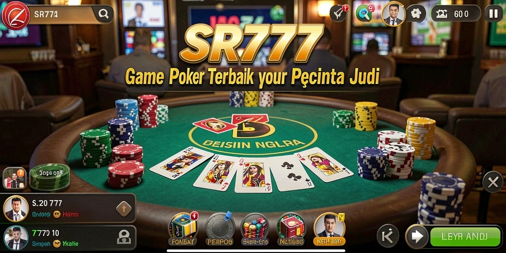 Screenshot gameplay SR777 menampilkan suasana intens bermain Poker.