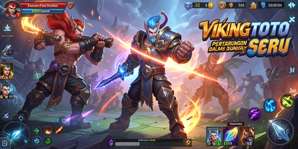 Tangkapan layar menunjukkan aksi seru gameplay VIKINGTOTO.