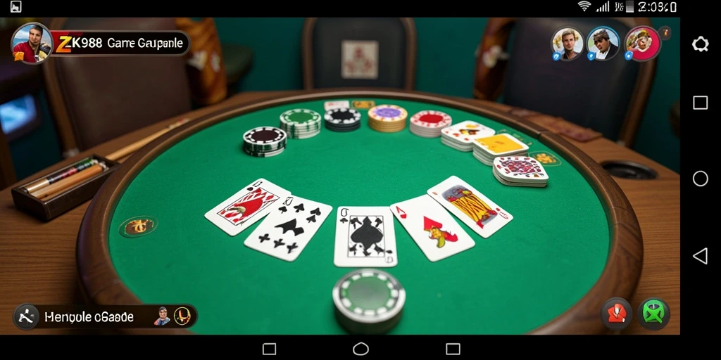 Gameplay seru Gaple di ZK988 dengan tampilan grafis menarik.